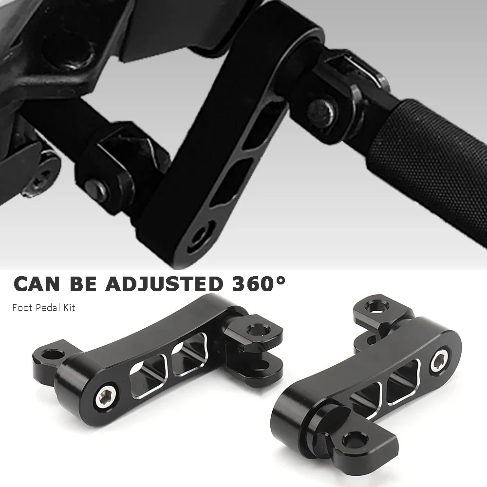 

Universal Motorcycle Accessories Black and Silver Passenger Foot Rest Footpegs Brackets For Sportster Dyna Softail Touring