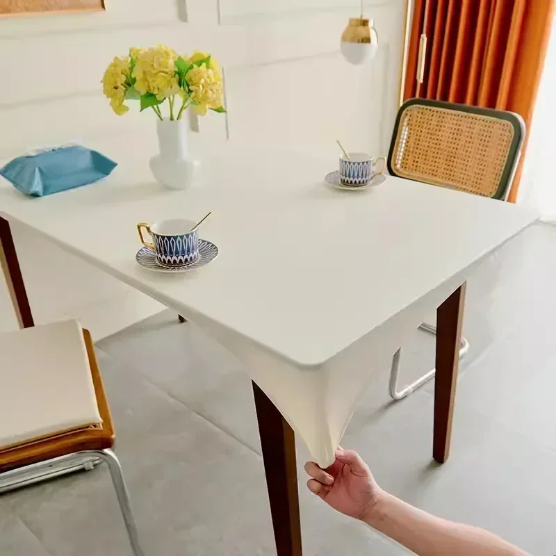Mantel De cuero PU a prueba De aceite, cubierta De Mesa impermeable, tapete De Mesa sólido, mantel De Mesa a prueba De polvo para comedor y café, Mantel De Mesa
