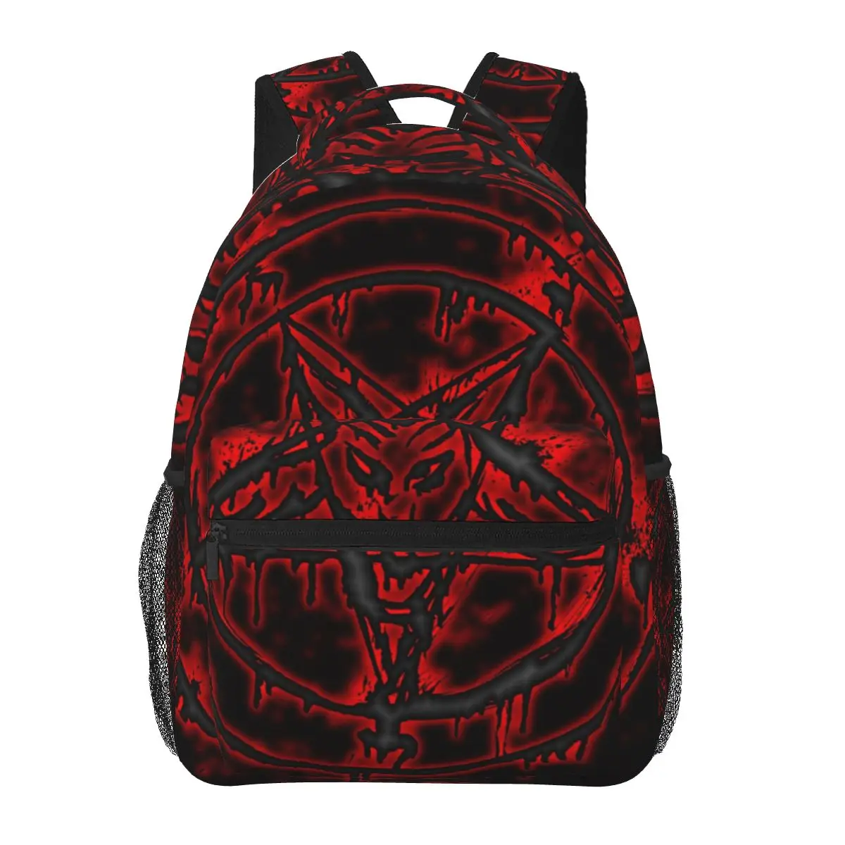 

Pentagram-Satanism-Sigil-Of-Baphomet-Devil Backpacks Boys Girls Bookbag Students School Bags Cartoon Kids Rucksack Shoulder Bag