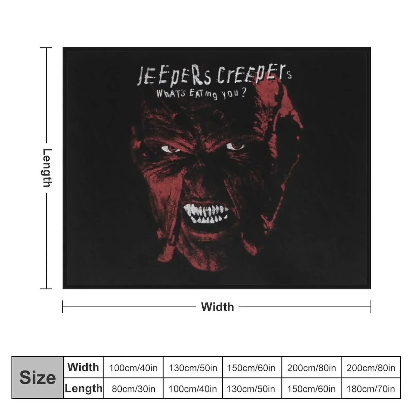 Jeepers Creepers Throw Blanket blankets ands Bed linens Blankets