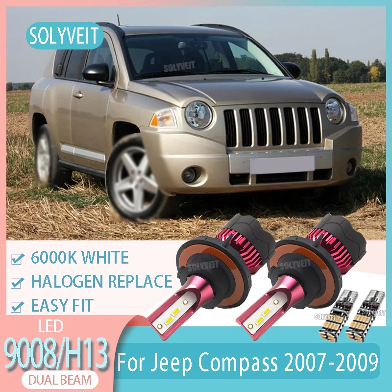 

Refusing to Cut Corners on Quality Car Headlight Bulb 3 warranty LED 9008/H13 Dual High/Low Beam For Jeep Compass 2007 2008 2009