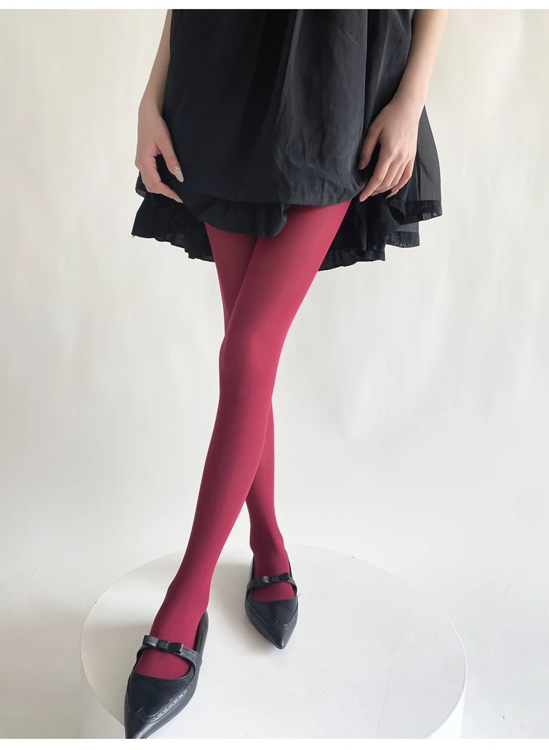 Frühling Herbst Damen Einfarbige Strumpfhose Feminine Samt-Slim-Fit Weiche Strumpfhose Mädchen Leggings Superelastische Strümpfe Sexy Mujer Unterwäsche – Detail 1