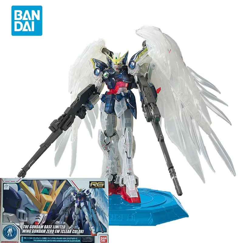 

Bandai Original GUNDAM Anime Model RG LIMITED WING GUNDAM ZERO EW CLEAR COLOR Action Figure Assembly Model Toys Gifts for Kids