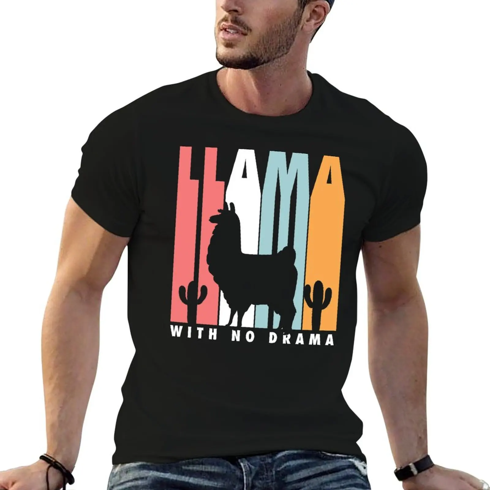 

Llama With No Drama T-Shirt g man t shirts for men man t shirts high quality luxury brand T-Shirt