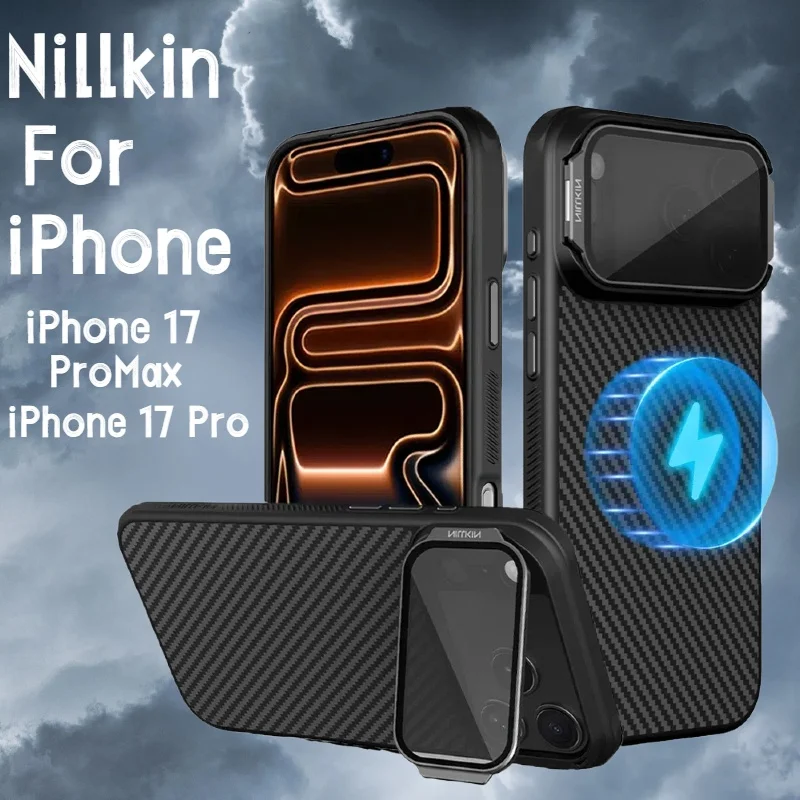 

Чехол NILLKIN Magsafe из арамидного волокна для iPhone 17 Pro Max, задняя крышка с магнитной зарядкой, противоударный, для iPhone 17 Pro, чехлы