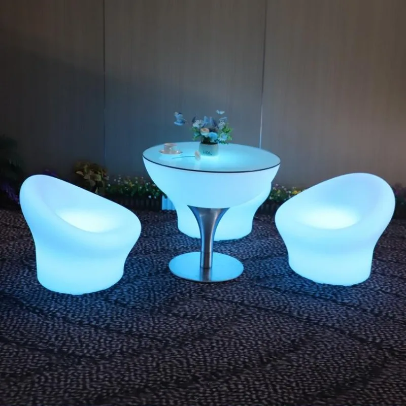 

Outdoor Luminous Salon Leisure Bar Round 16 Color Changing Seat