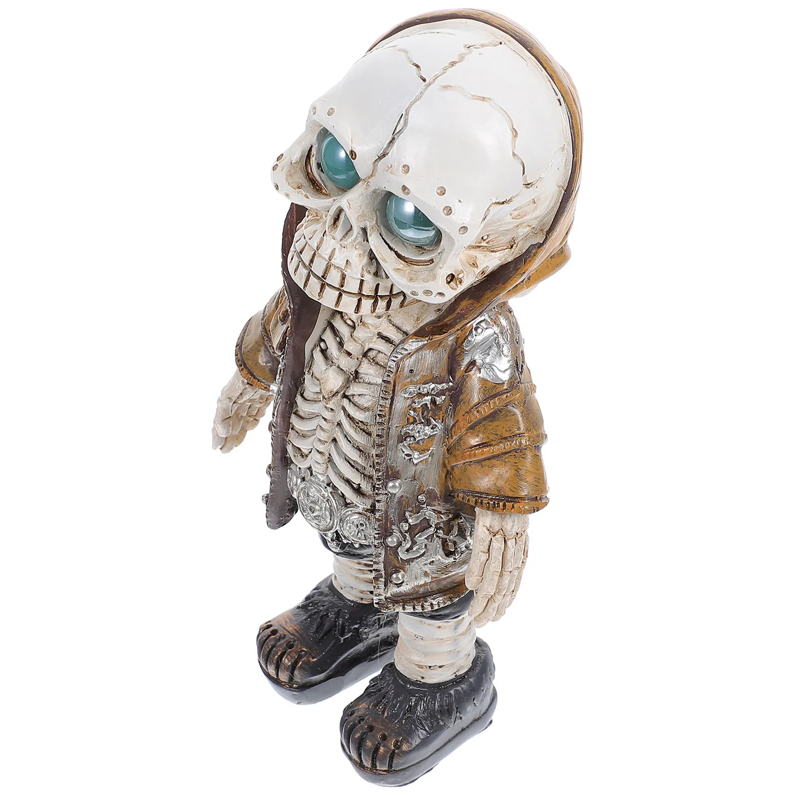 Decorazioni realistiche Figurine di piccoli scheletri Mini statue di teschio uniche ornamento