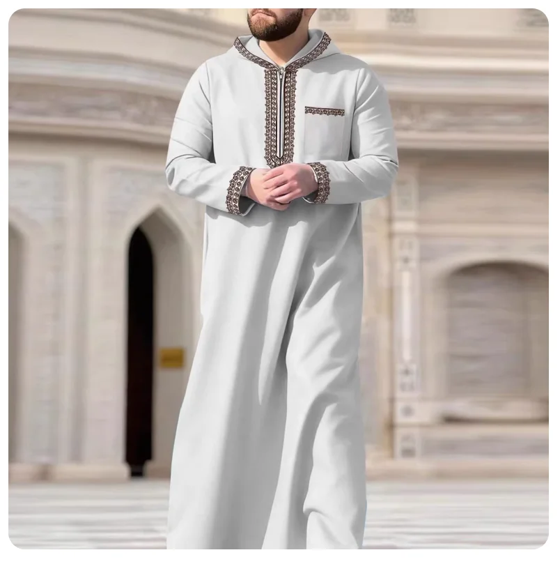 Hooded gray white