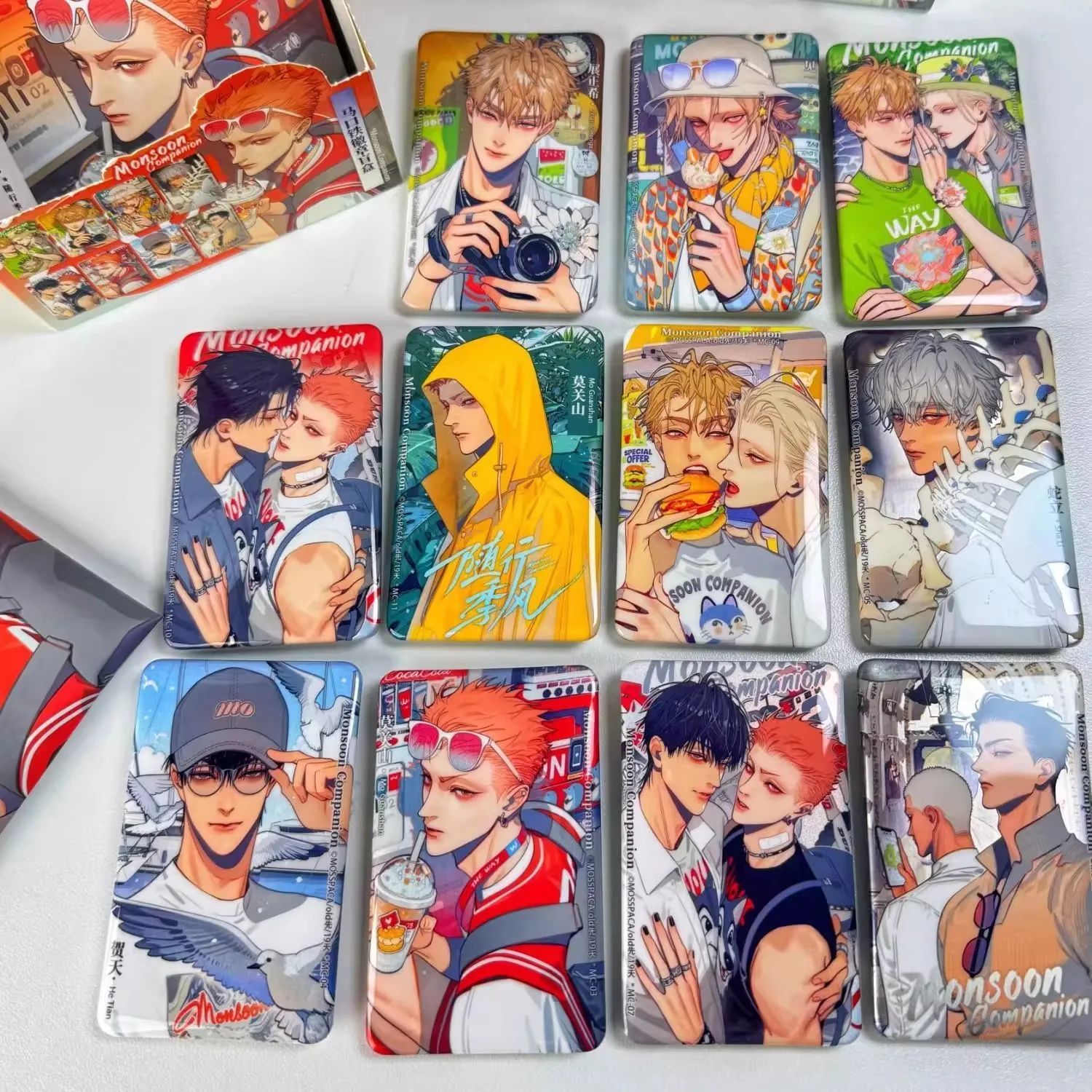 Old Xian 19 Days 'Monsoon Companion' Flash Badge - Mo Guanshan & He Tian Metal Brooch Anime Collectible Gift