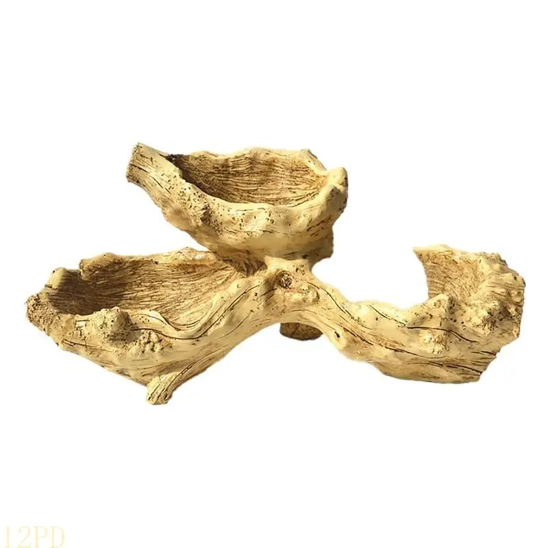 12PD Vintage Cement Planter Resin Tree Root Designs for Succulents and Bonsais Garden