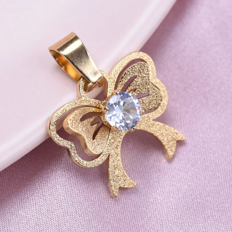10pcs/Lot Wholesale Girl Pendant Bow Stainless Steel Charm Diy Jewelry Making Supplies Women Accessories Handmade Earrings Bulk