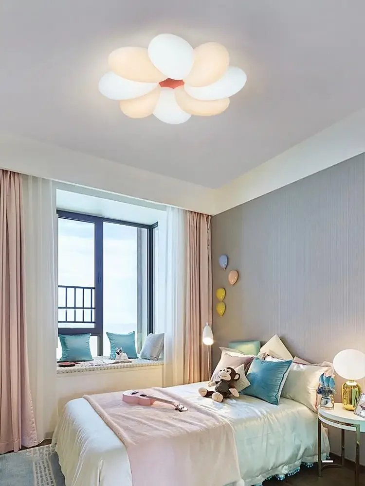 

Nordic Bedroom Ceiling Lamp Study Lamp Cloud LED Cartoon Lamp Personality Girls Children's Room Flower Lamps