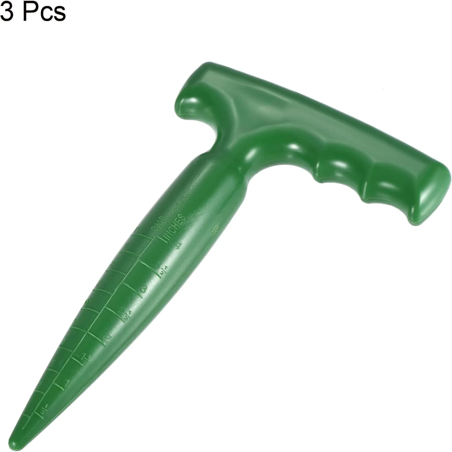 Plastic Hand Dibber with Handle, Garden Tool Lightweight Sturdy Hand Held Bulb Planter for Planting Flower Transplanting Vegetab