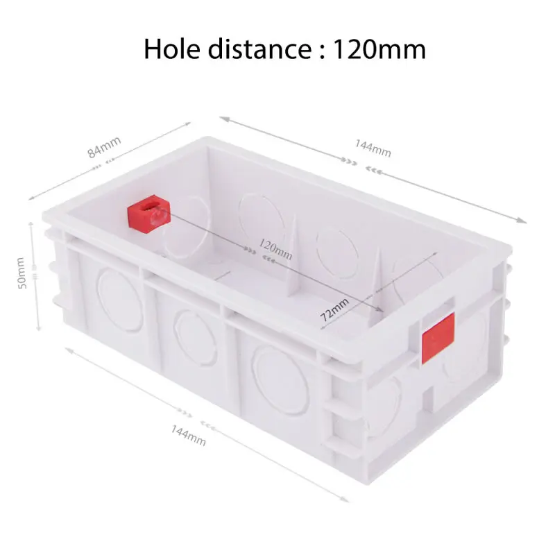 Elegan กล่องติดตั้งซ็อกเก็ตสวิตช์ติดผนังมาตรฐาน EU กล่องเชื่อมต่อซ่อนอยู่146มม. * 86มม. กล่องติดตั้งกล่องสวิตช์ด้านล่าง