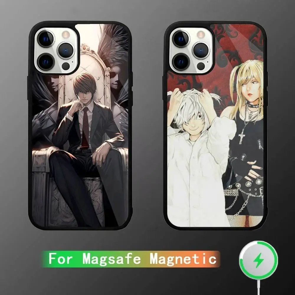 

Misa anime D-Death N-Note Phone Case For iPhone 17,16,15,14,13,12,11,Pro,Max,Plus,Mini,SE4,E Magnetic Magsafe Wireless Charging