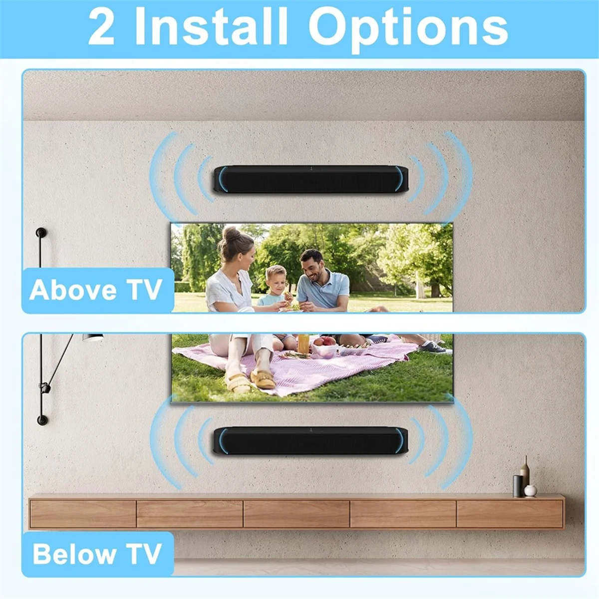 

M05K Настенное крепление для звуковой панели Sonos Beam Настенный кронштейн, совместимый с креплениями звуковой панели Sonos Beam Монтажный кронштейн