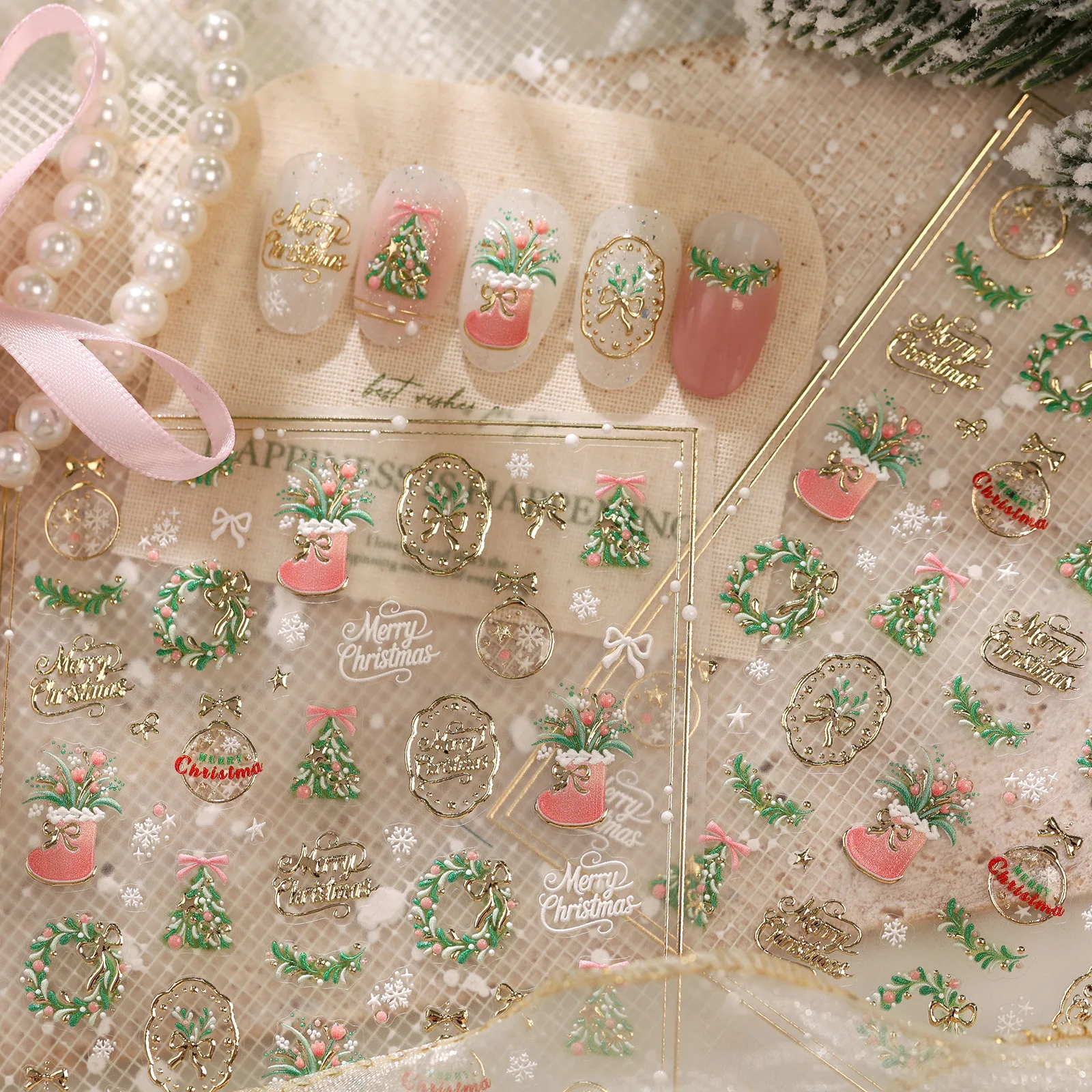 Autocollants pour ongles 5D à - Nail Art Xmas avis et prix