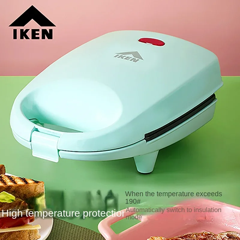 Iken-sanduicheira multifuncional para casa, 220v, leve, no café da manhã, torradas, pão, panqueca, omelete