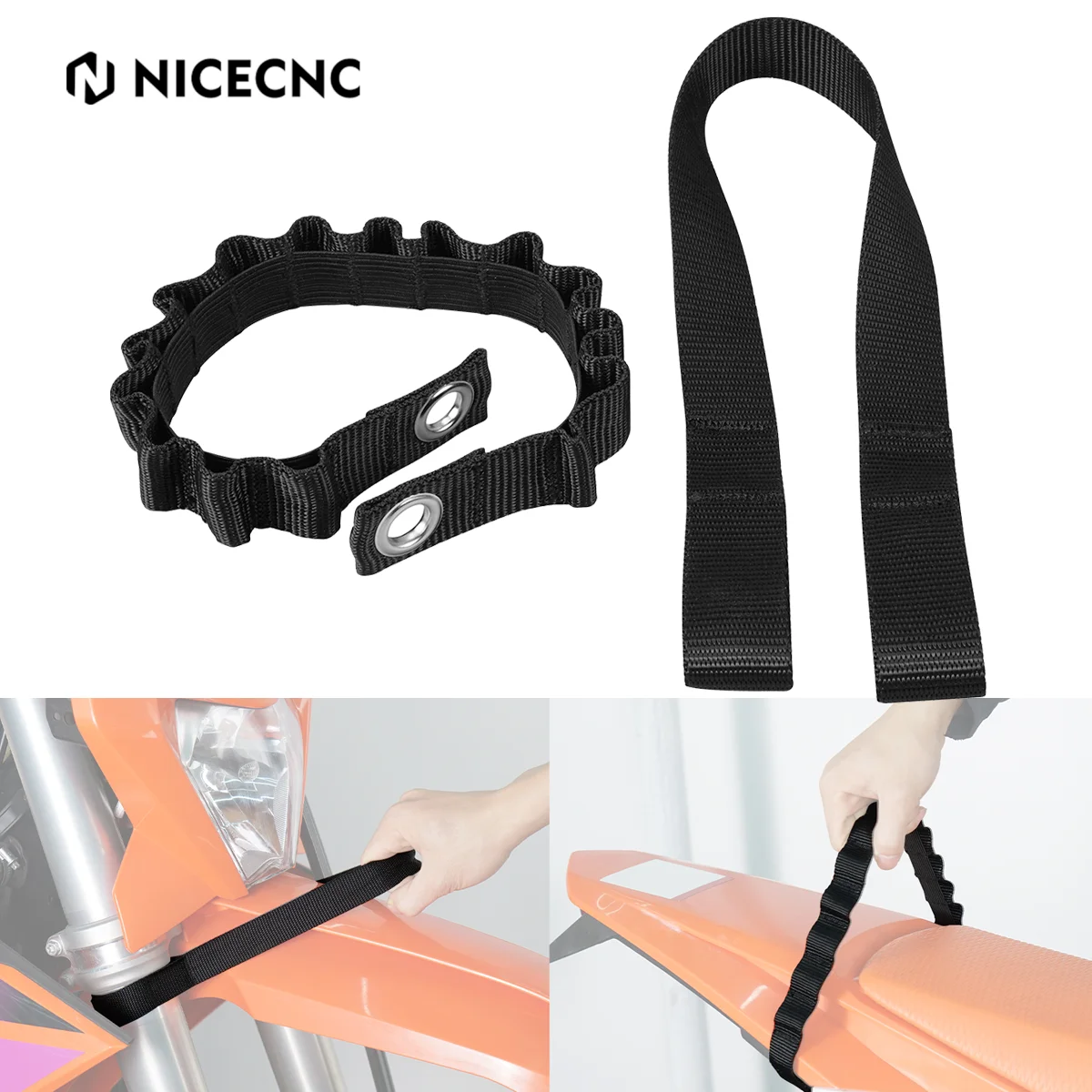 

NICECNC For 2024 KTM EXC 300 XCW XCF-W XW-F EXCF 500 450 400 350 300 250 200 150 125 SX XC F 2023 Front Rear Lift Pull Strap Kit