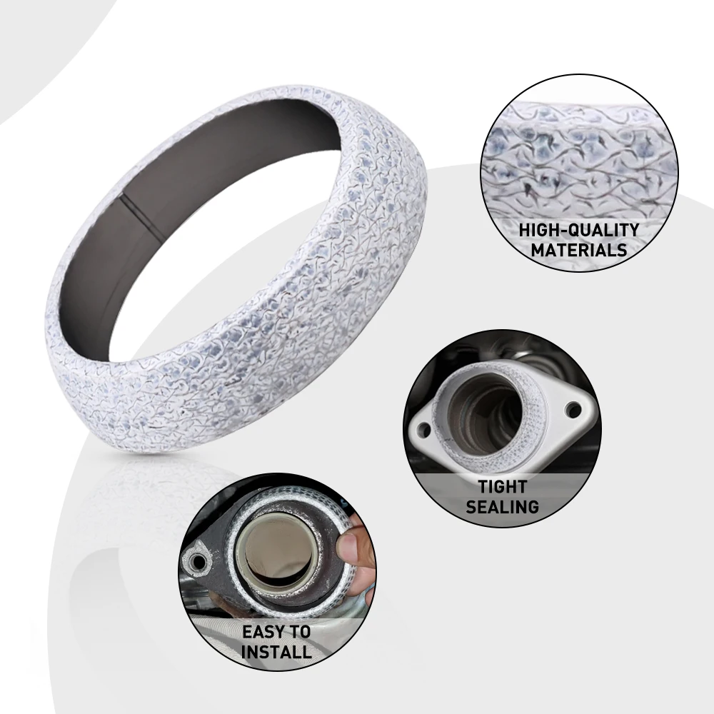 2PCS 45-76mm Exhaust Pipe Gasket Seal Ring Muffler Manifold Downpipe Flange Donut Gasket Universal Car Accessories