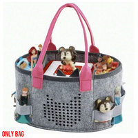 Portable Carrying Case for Toniebox Starter Set and Figurines Travel Felt Cloth Musical Toy Folding Bag for Toniebox Accessories
