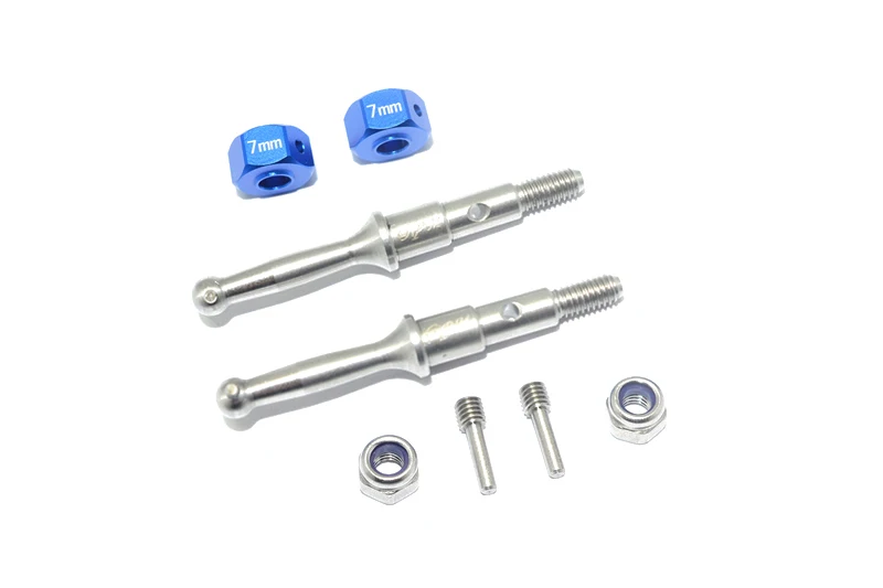 

GPM Stainless Steel Rear Wheel Shaft W. Aluminum Hex Adapter For TAMIYA 1/8 T3