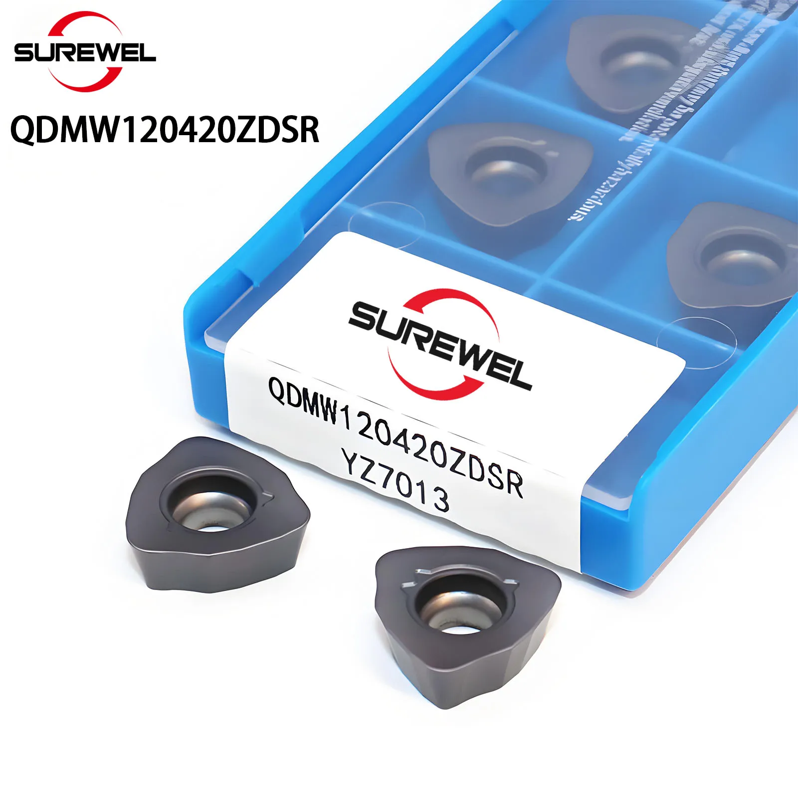 

SUREWEL QDMW09T320SR Square Shoulder Inserts high Feed Milling Insert Compatible JDMW140520ZDS Carbide Inserts