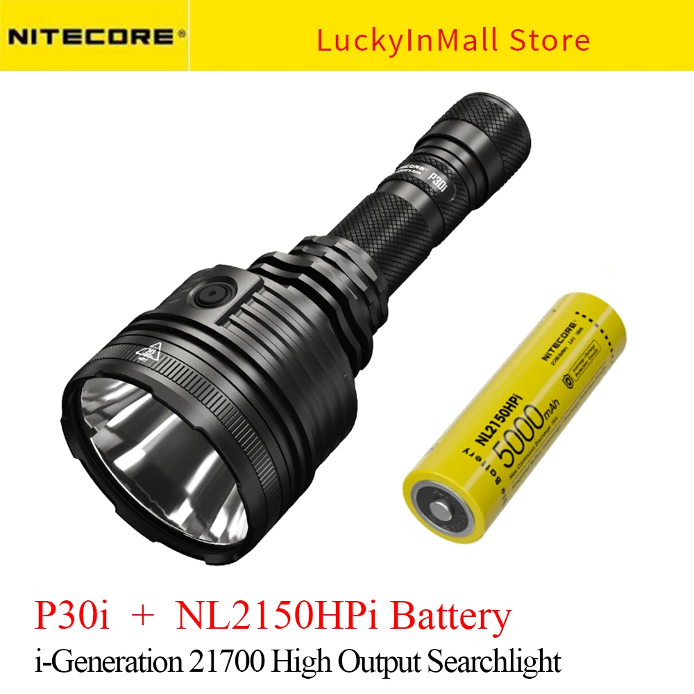 NITECORE P30i Flashlight XHP35 HI LED 2000 Lumens USB-C Rechargeable Law Enforcement Torch Hiking Searchlight W/ Battery