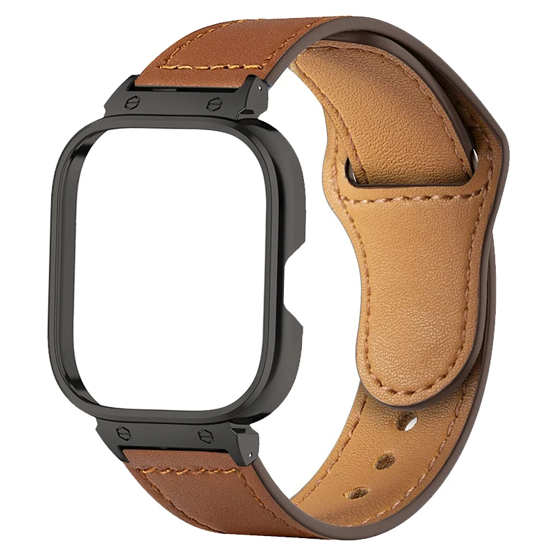 Pulseira de couro para redmi watch 4, capa protetora para redmi watch 4, capa protetora redmiwatch 4, cinto de pulseira