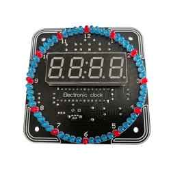 DIY Electronic Digital Clock Kits Light Control Rotation Digital LED Temperature & Time Display Tool Set for Soldering Practice