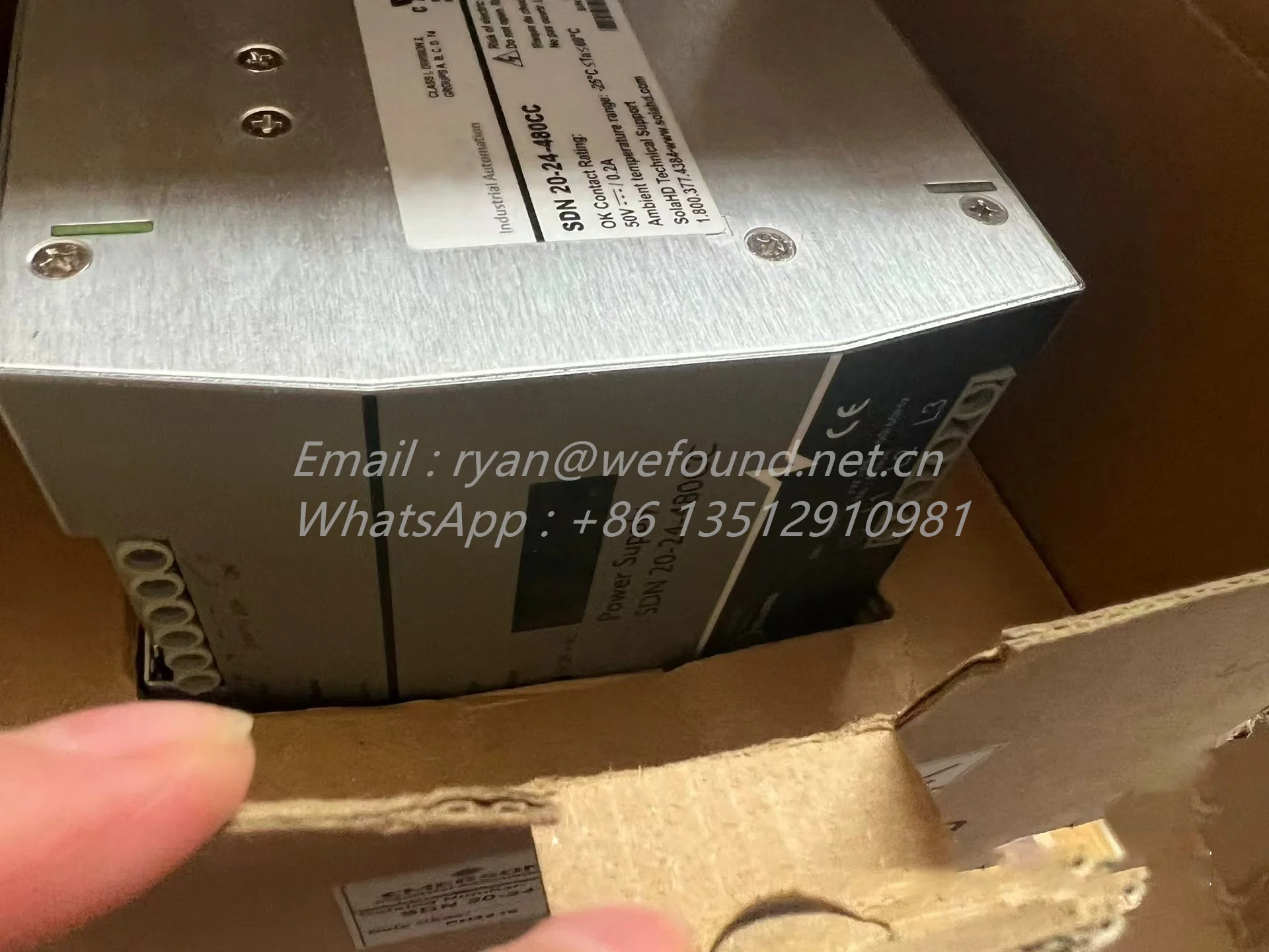 SDN 20-24-480CC for EMERSON Industrial Automation DIN rail Power Supply, 24V 20A, SDN20-24-480CC