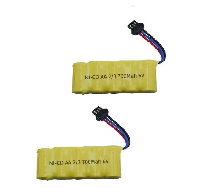 6V 700mah AA Battery For RC toy Car Tanks Trains Robot Boat Gun SM-3P  Plug 700mah 6v Battery