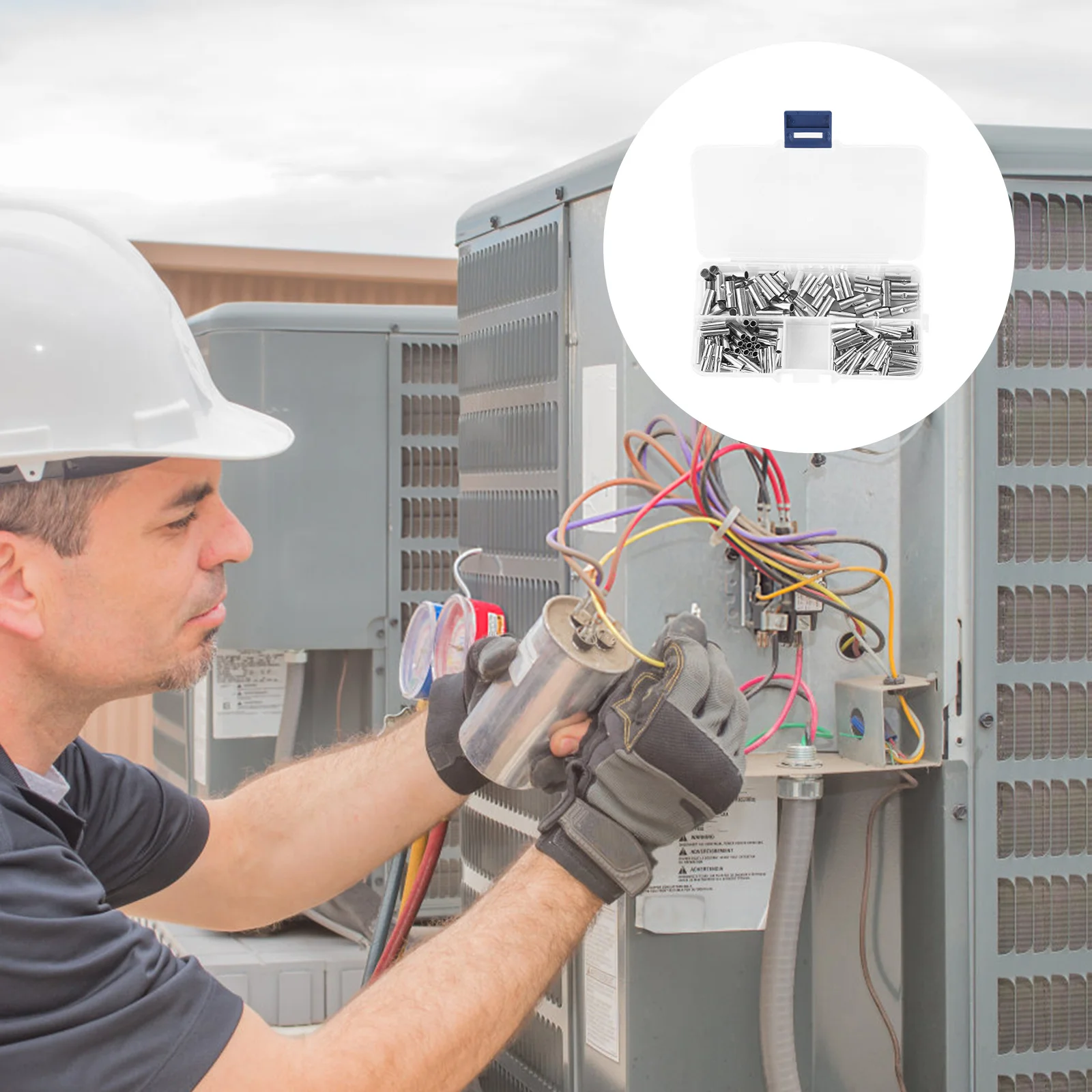 

150Pcs Butt Splice Connectors Premium Copper Terminals Wide Application Range Connector Terminals Splice Wire Connectors