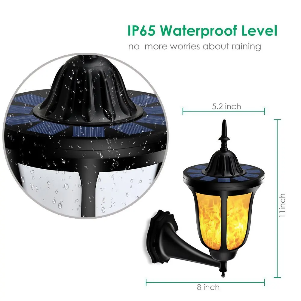 96LED لهب ضوء الشمس في الهواء الطلق مصابيح الحديقة المشهد الفيضانات IP65 مقاوم للماء التحكم في الضوء في الهواء الطلق الشرفة ضوء المحيطة مصباح الساخن #6