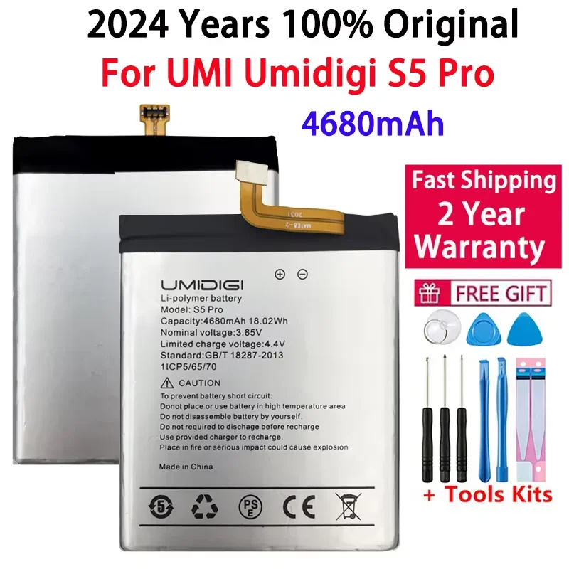 

Fast Shipping 2024 Years 100% Original 4680mAh Replacement Battery For UMI Umidigi S5 Pro High Quality Batteries Bateria