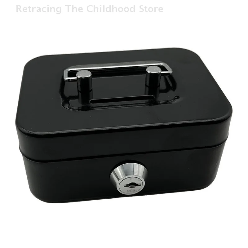Coffre-fort verrouillable avec clé, coffre-fort Portable en métal, petite boîte de verrouillage de sécurité, boîtes à monnaie robustes pour enfants