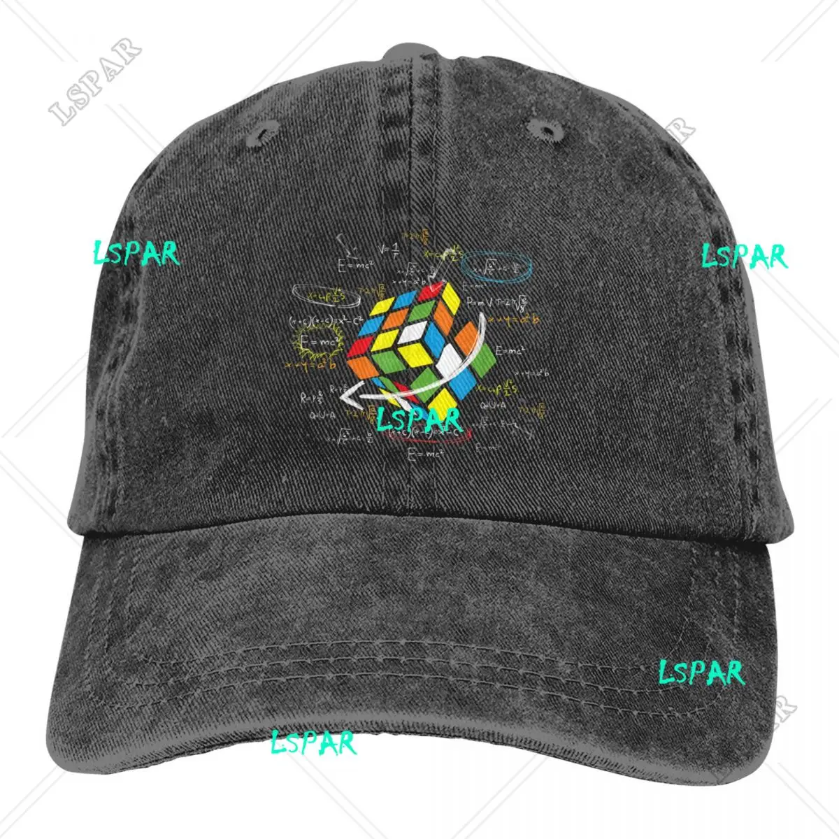 Math Rubik Rubics Washed Baseball Cap Player Cube Casual Trucker Hat Spring Men Women Hiking Fishing Design Baseball Caps