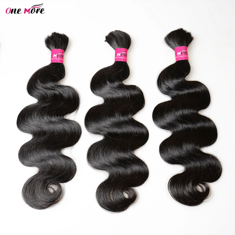 One More Braiding Hair Human Bulk Hair Body Wave Bulk Human Braiding Hair for Braids Hair No Weft Body Wave Human Hair Extension