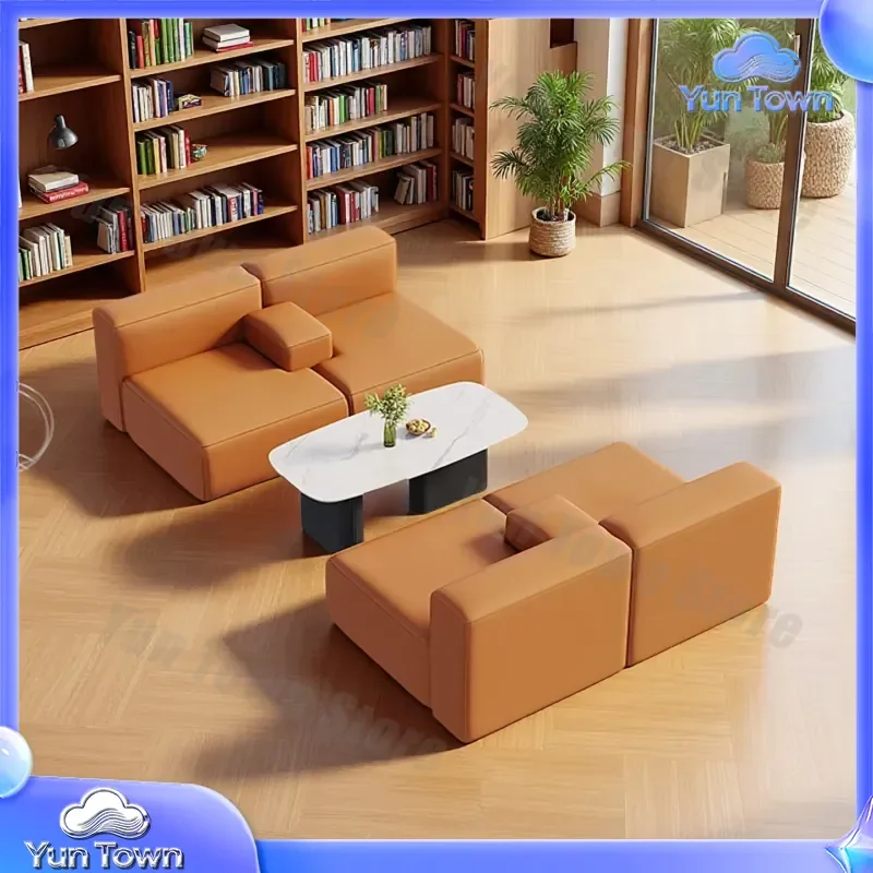 Modern Luxury Velvet Synthetic Leather Modular Sofa with Metal Legs for Living Room Furniture