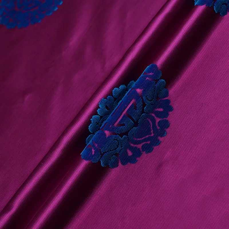 Handmade Zhangzhou satin jacquard fabric polyester fiber traditional pattern Chinese clothing cheongsam