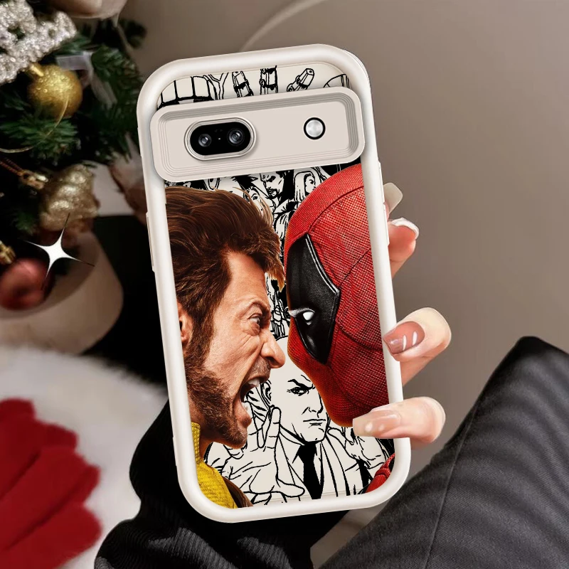 Deadpool Wolverine Anime For Google Pixel 9 8A 8 7 7A Pro XL 5G Eye Ladder Phone Case Soft TPU Shockproof Cover Cover