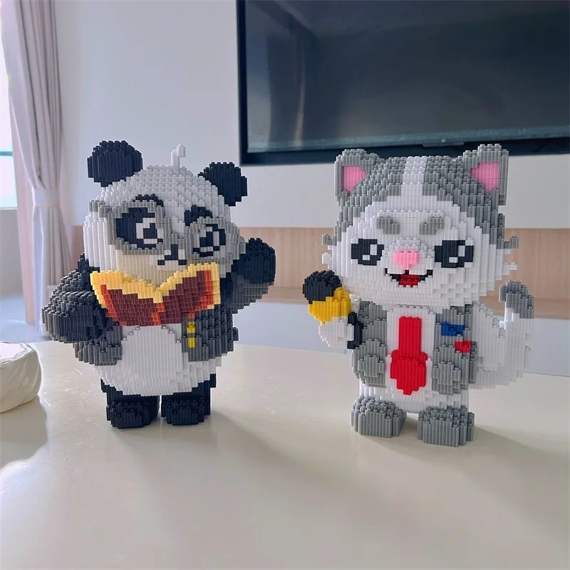 30 ซม.ใหม่น่ารักสัตว์กระต่าย PANDA Professional อนุภาคขนาดเล็กบล็อกอาคาร DIY Creative 3D ชุดของเล่นเด็กของขวัญ