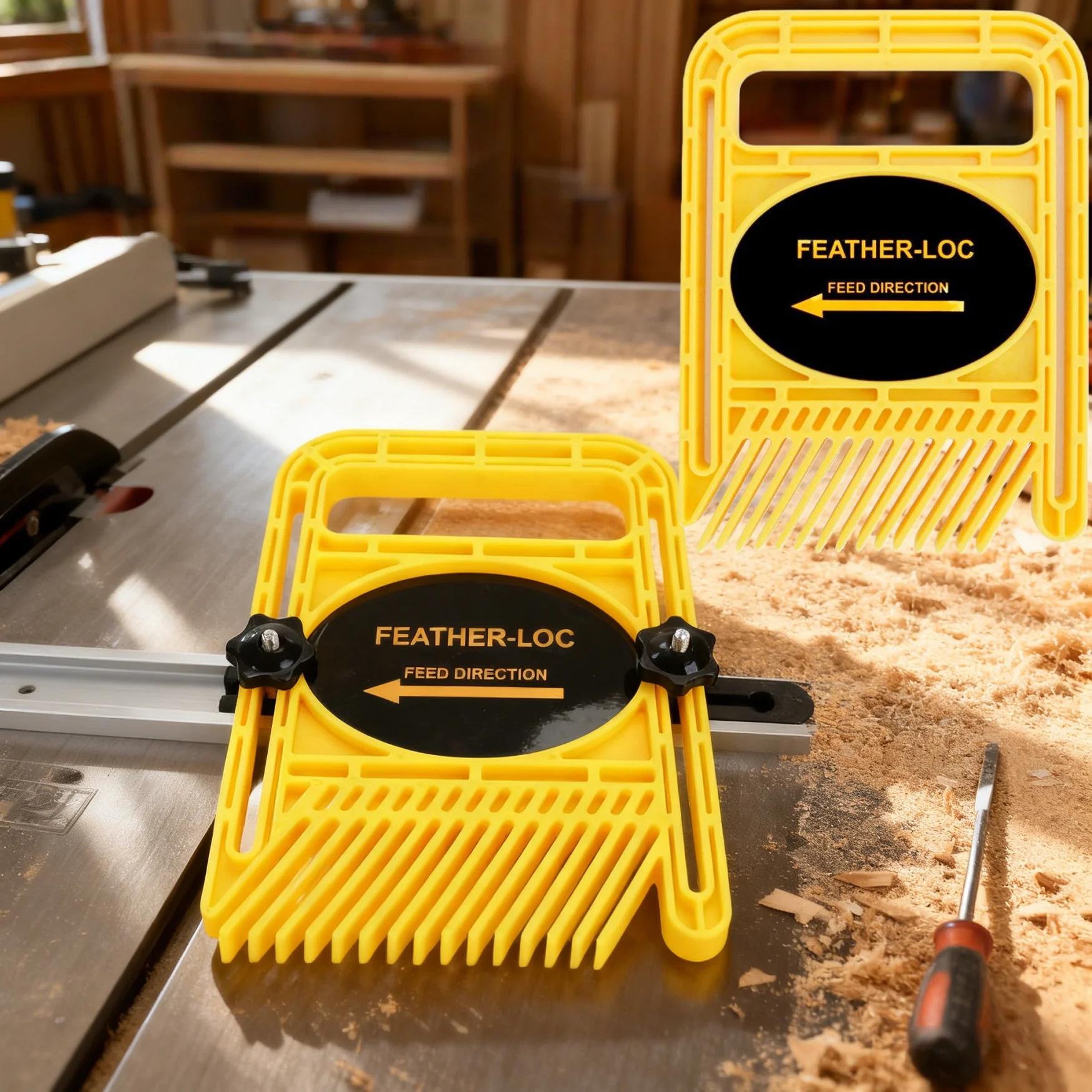 

2Pcs Extended Feather Loc Board Set Multi-purpose Woodworking Engraving Machine Double Featherboards Miter Gauge Slot DIY Tools