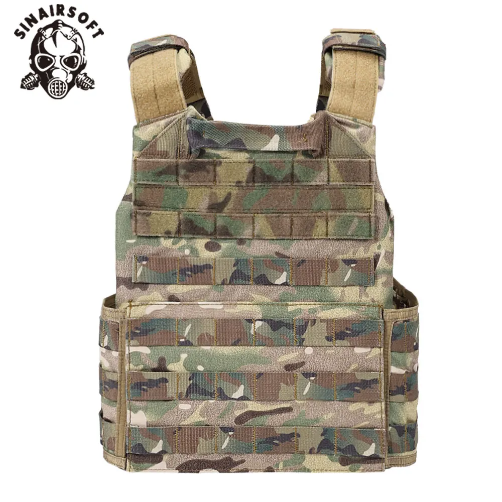 Gilet tattico in nylon SINAIRSOFT con gilet da caccia Chaleco portapiatti multi-camo Molle di sicurezza a sgancio rapido