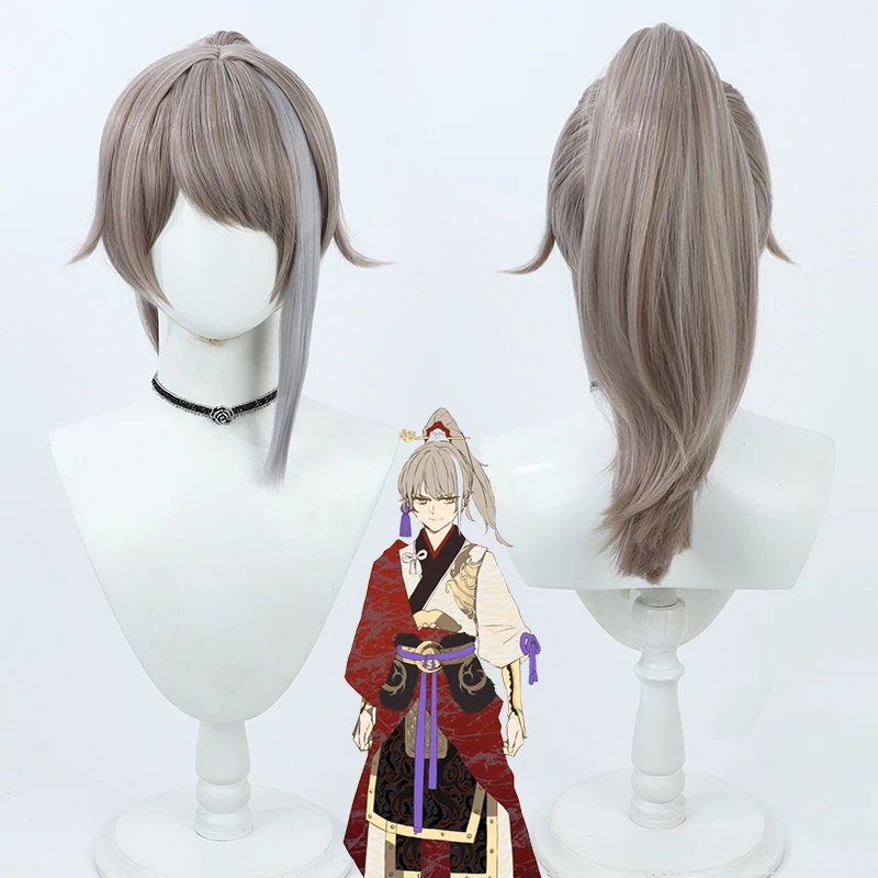 FGO Fate Grand Order Samurai Remnant Cosplay Wig Heat Resistant Synthetic Hair Halloween Role Play Party + Free Wig Cap