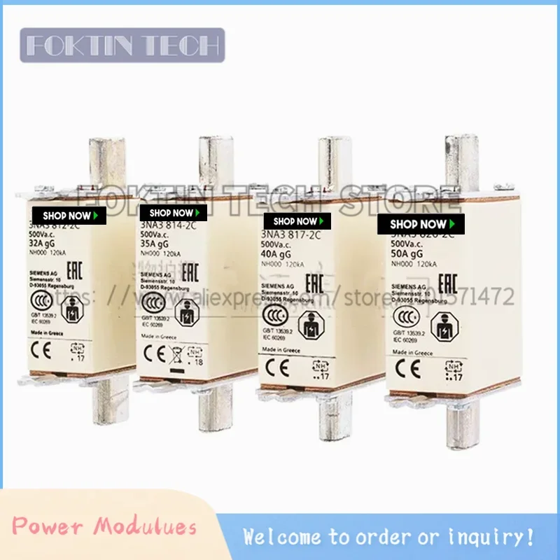 3NA3826 3NA3824 3NA3824-2C 80A 3NA3820  3NA3812-2C 32A  3NA3814-2C 35A  3NA3817-2C 40A  3NA3820-2C 50A  3NA3832  New Fuse