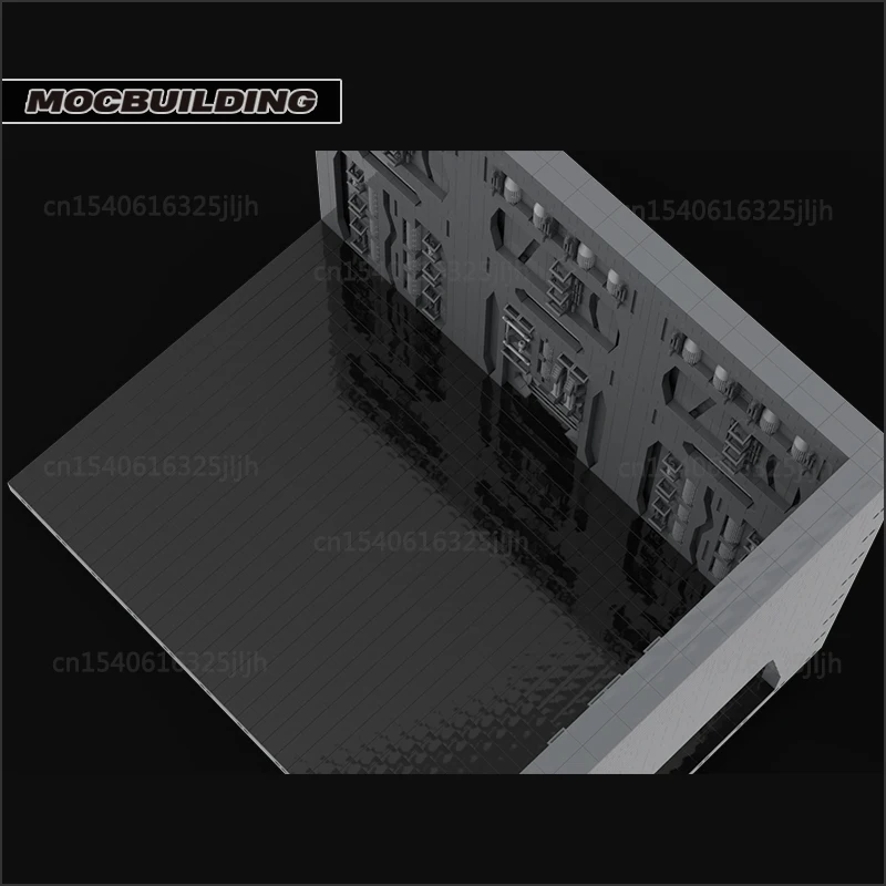 Movie Scene MOC Hangar Display Building Blocks Collection Technology Bricks DIY Assembly Model Sets Diorama Toys Xmas Gifts