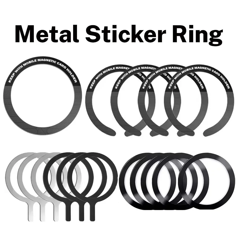 Universal Magnet Sticker Magnetic Adapter Ring Suitable for Magsafe IPhone 17 16 Wireless Charging Phone Round Metal Plate Ring