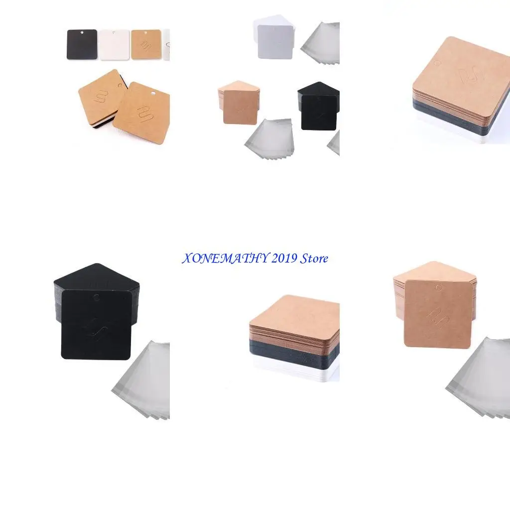 

F42F 100pieces 7x7cm Pabft Pap Pin Pin Cards для продажи ювелирных украшений