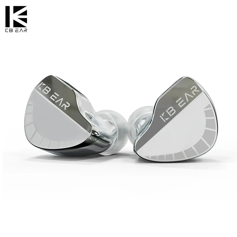 KBEAR Qinglong PU+PEEK Double Layer Composite Diaphragm Dynamic IEM Metal CNC Earphone 2Pin Wired HiFi Headphone Music Earbud